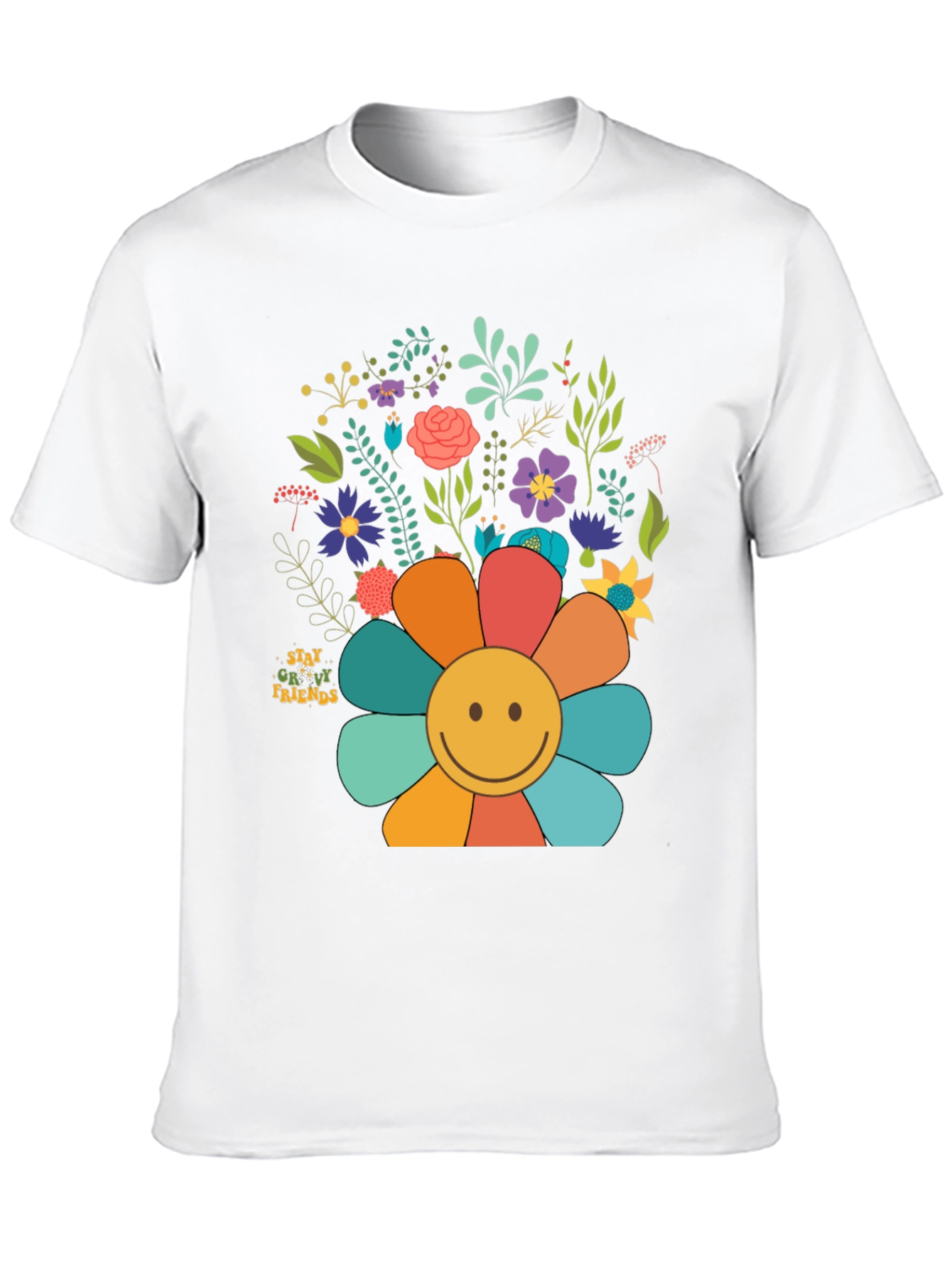 Black Groovy Flower Power Tee view 10
