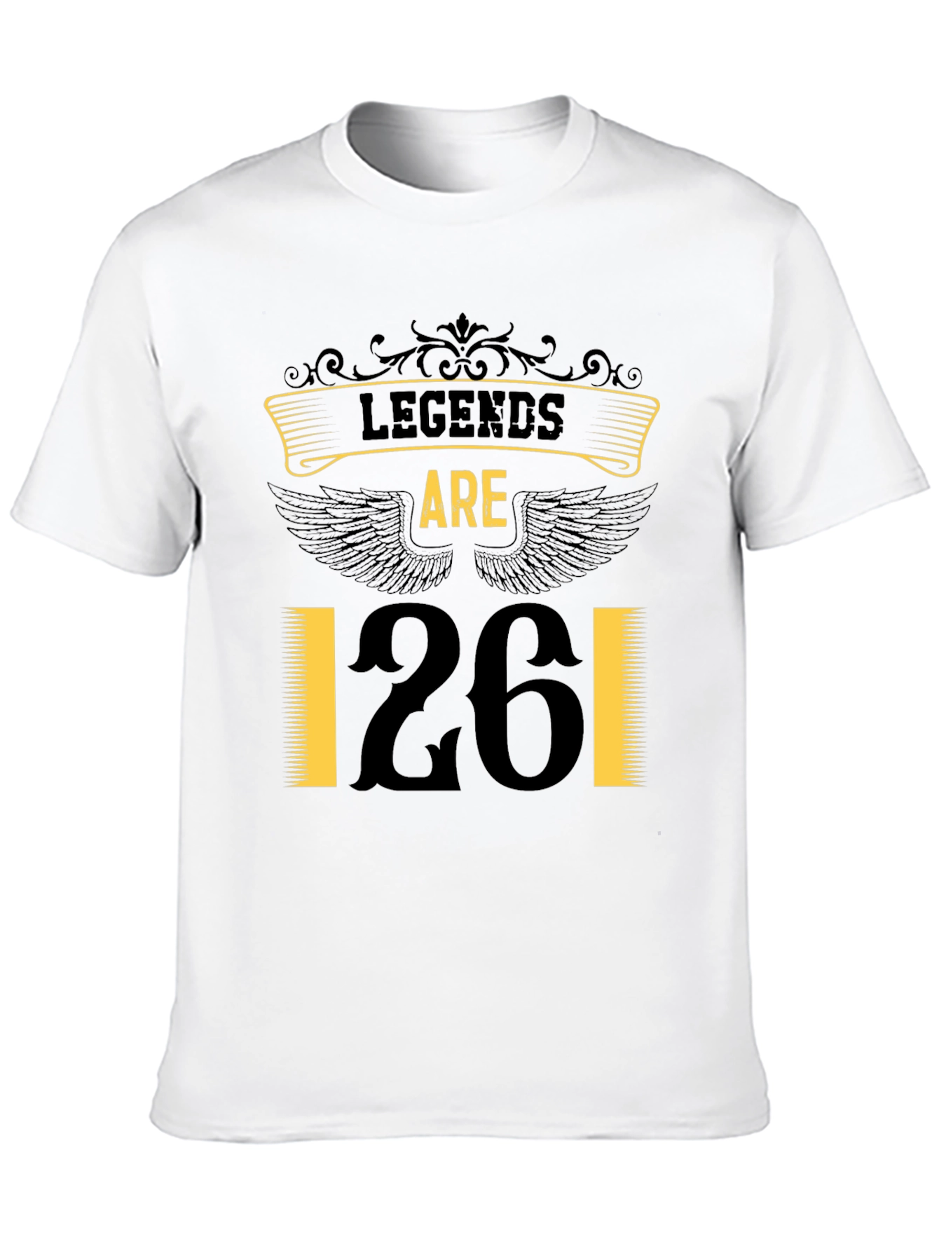 Black Legends Are 26 T-Shirt - Birthday Edition view 10