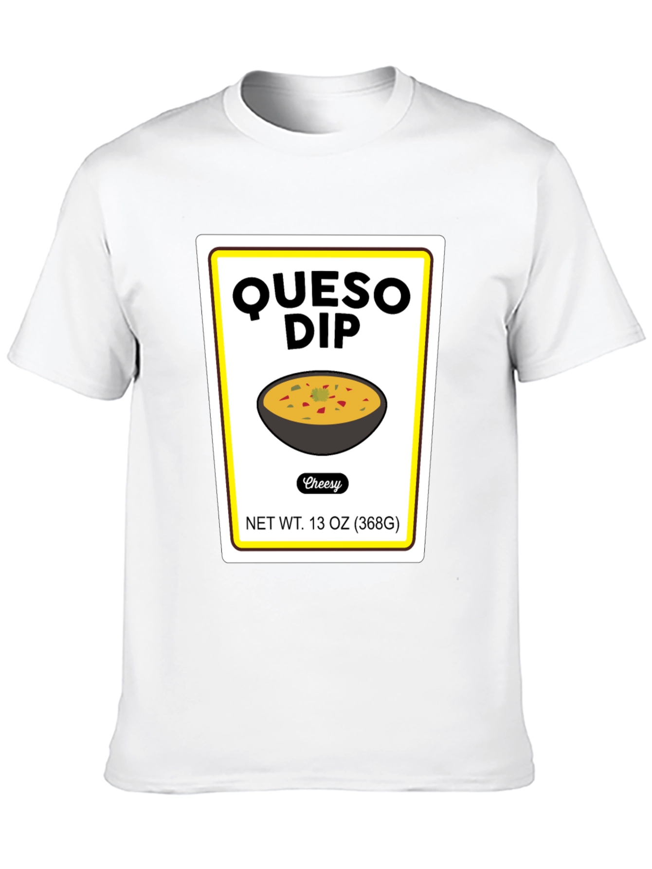 Black Queso Dip T-Shirt - Humorous Foodie Tee view 10