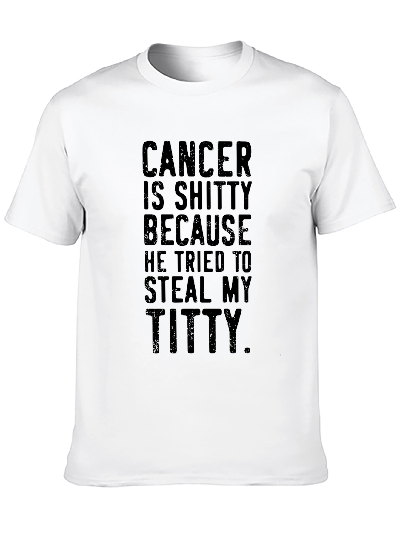 Black Cancer Is Shitty T-Shirt - Funny Graphic Tee view 10