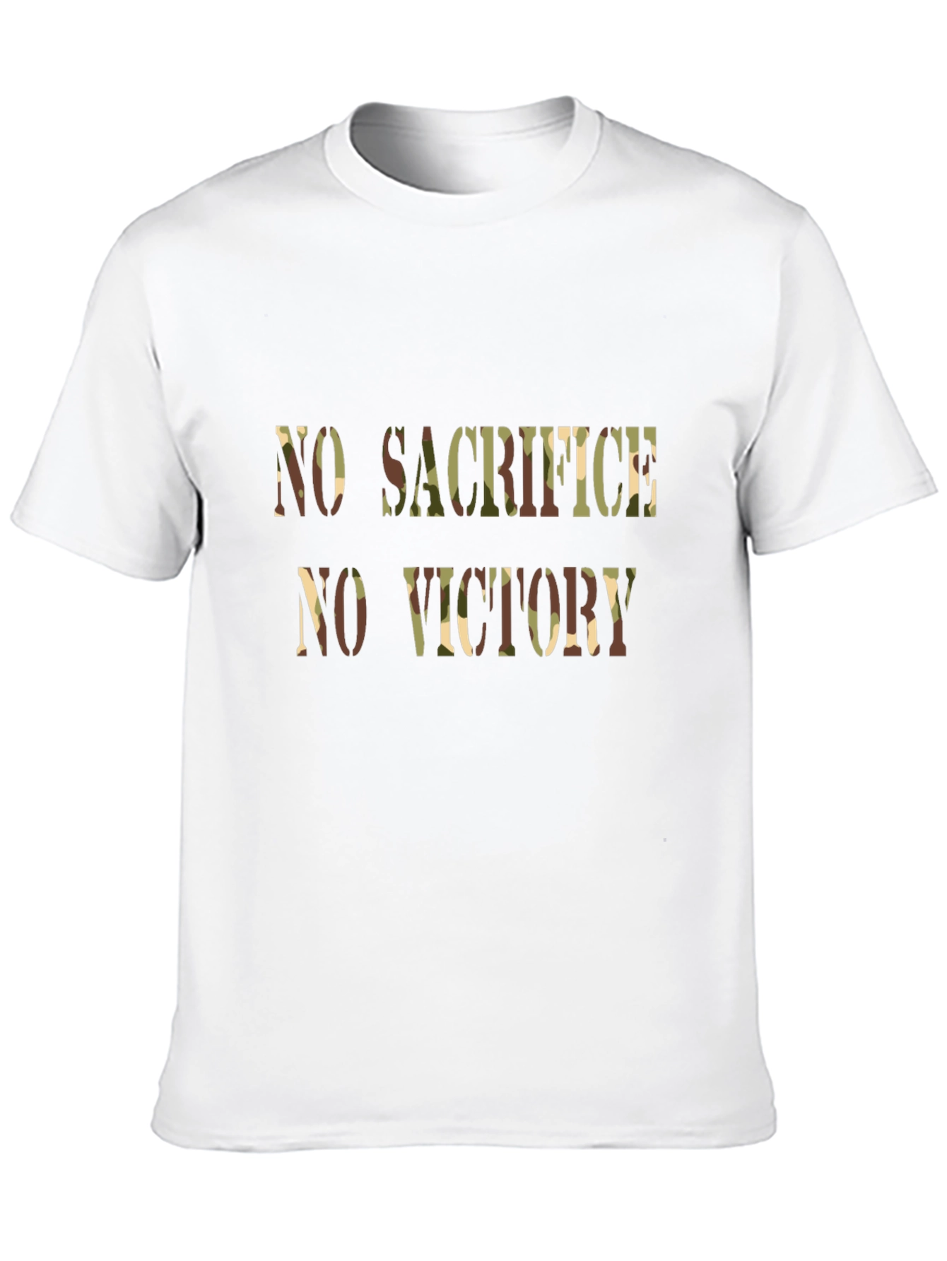 Black No Sacrifice No Victory Camo Graphic T-Shirt view 10