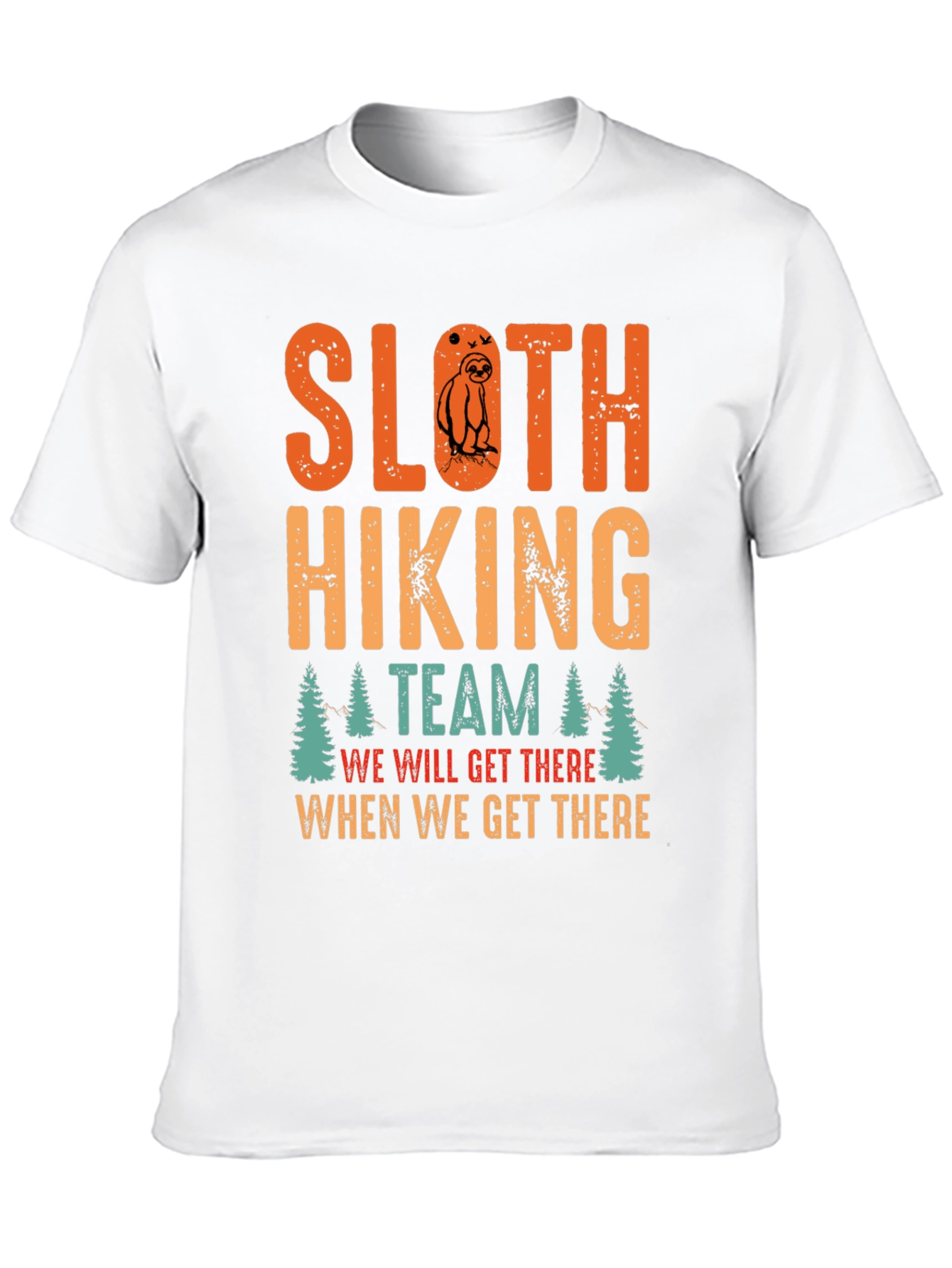Black Sloth Hiking Team T-Shirt - Funny Adventure Tee view 10