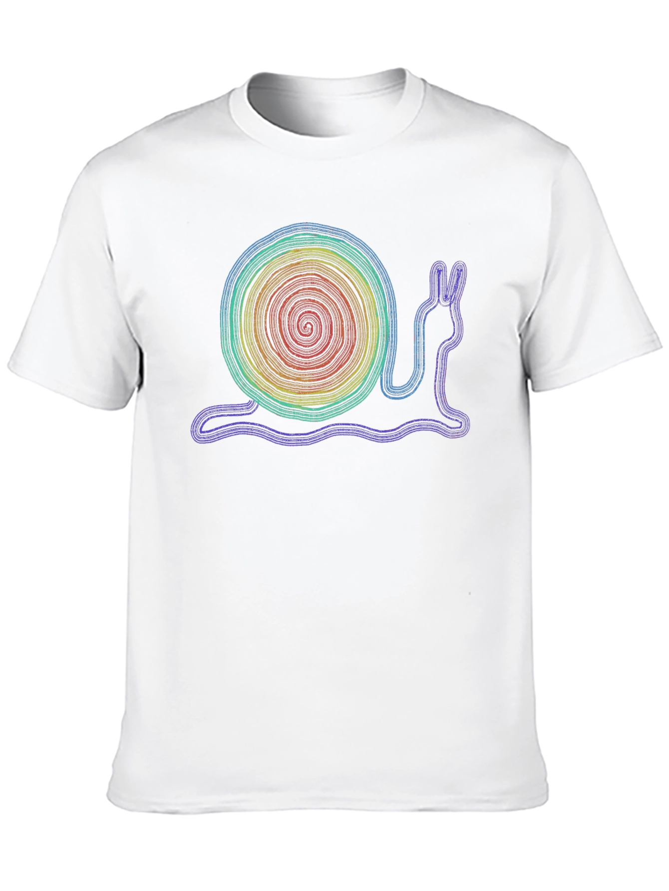 Black Rainbow Snail Graphic T-Shirt - Unique Design view 10