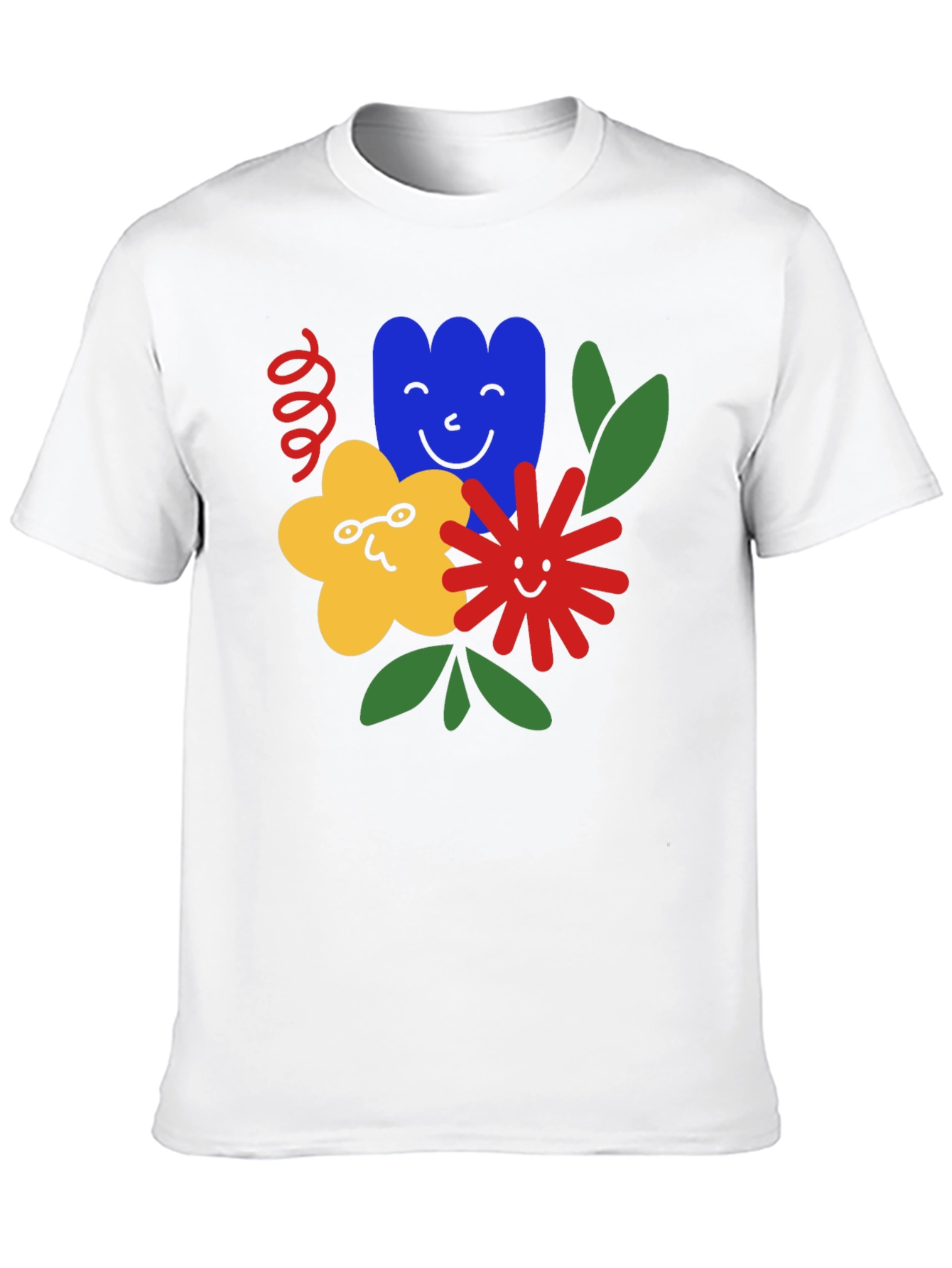 Black Cartoon Flower Graphic Black T-Shirt view 10