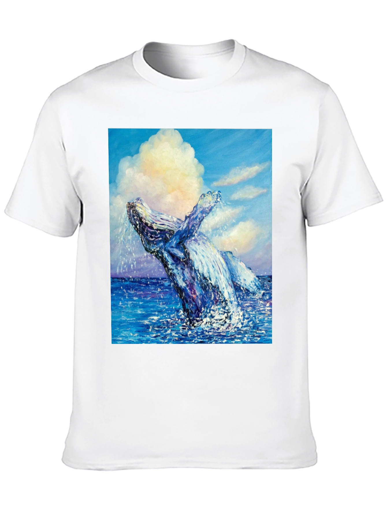 Black Whale Painting T-Shirt - Ocean Art view 10