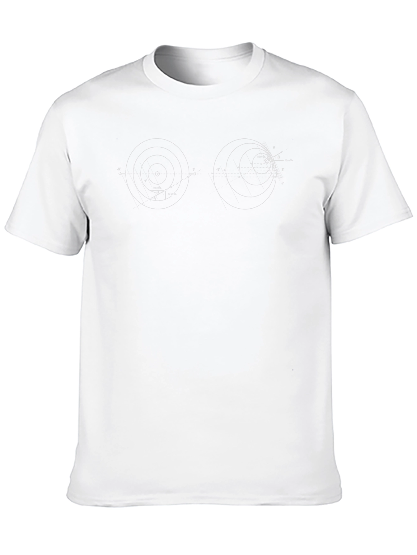 Abstract Circle Graphic T-Shirt - Black - 10
