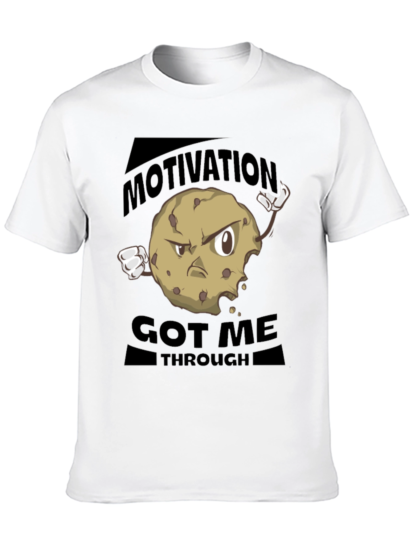 Black Motivational Cookie T-Shirt - Get Through Anything! view 10