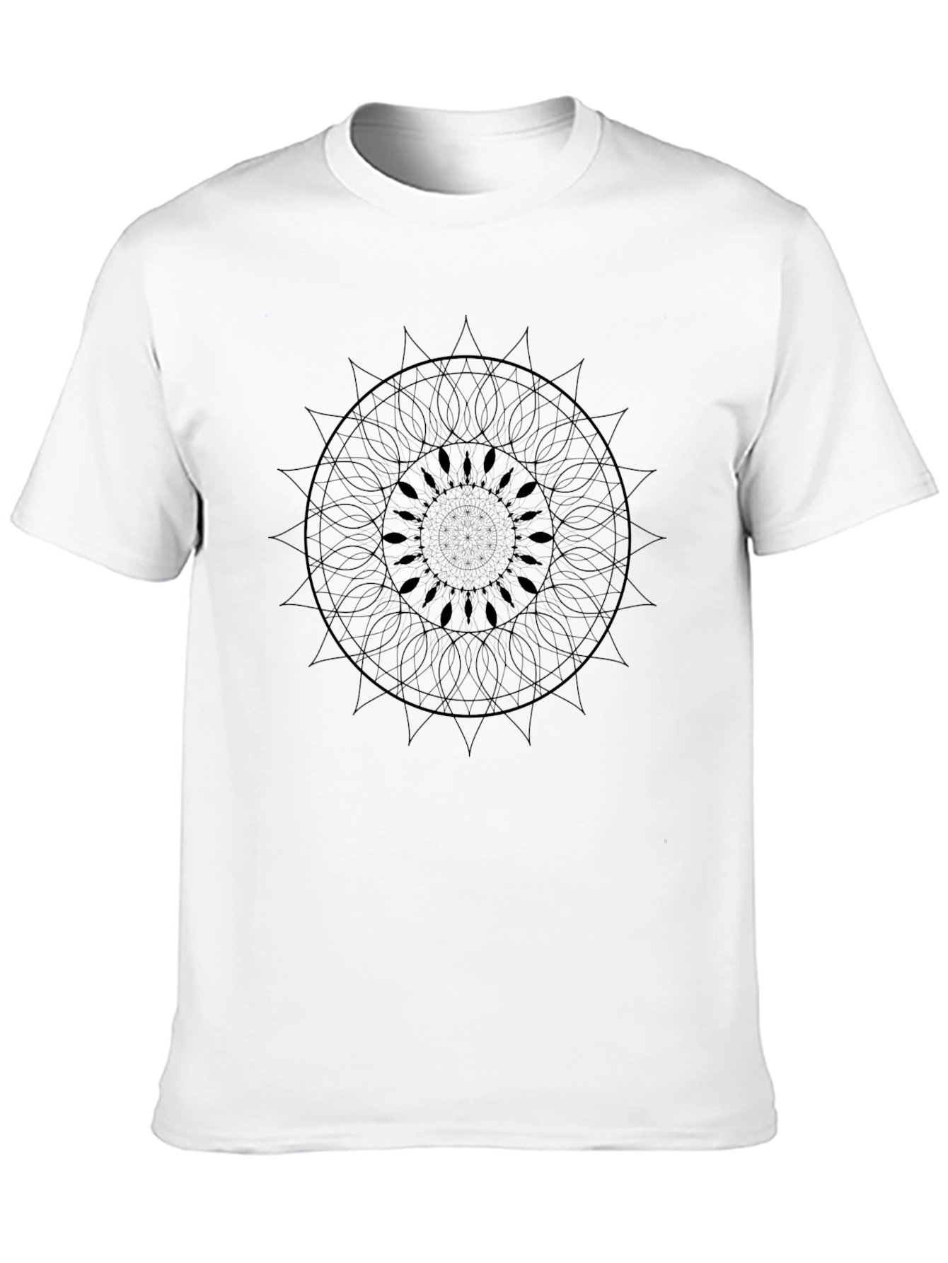 Mandala Print Black T-Shirt - Stylish & Comfortable - 10