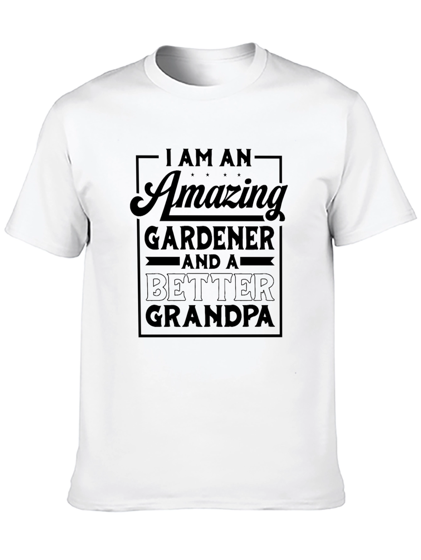Black Amazing Gardener & Better Grandpa T-Shirt view 10