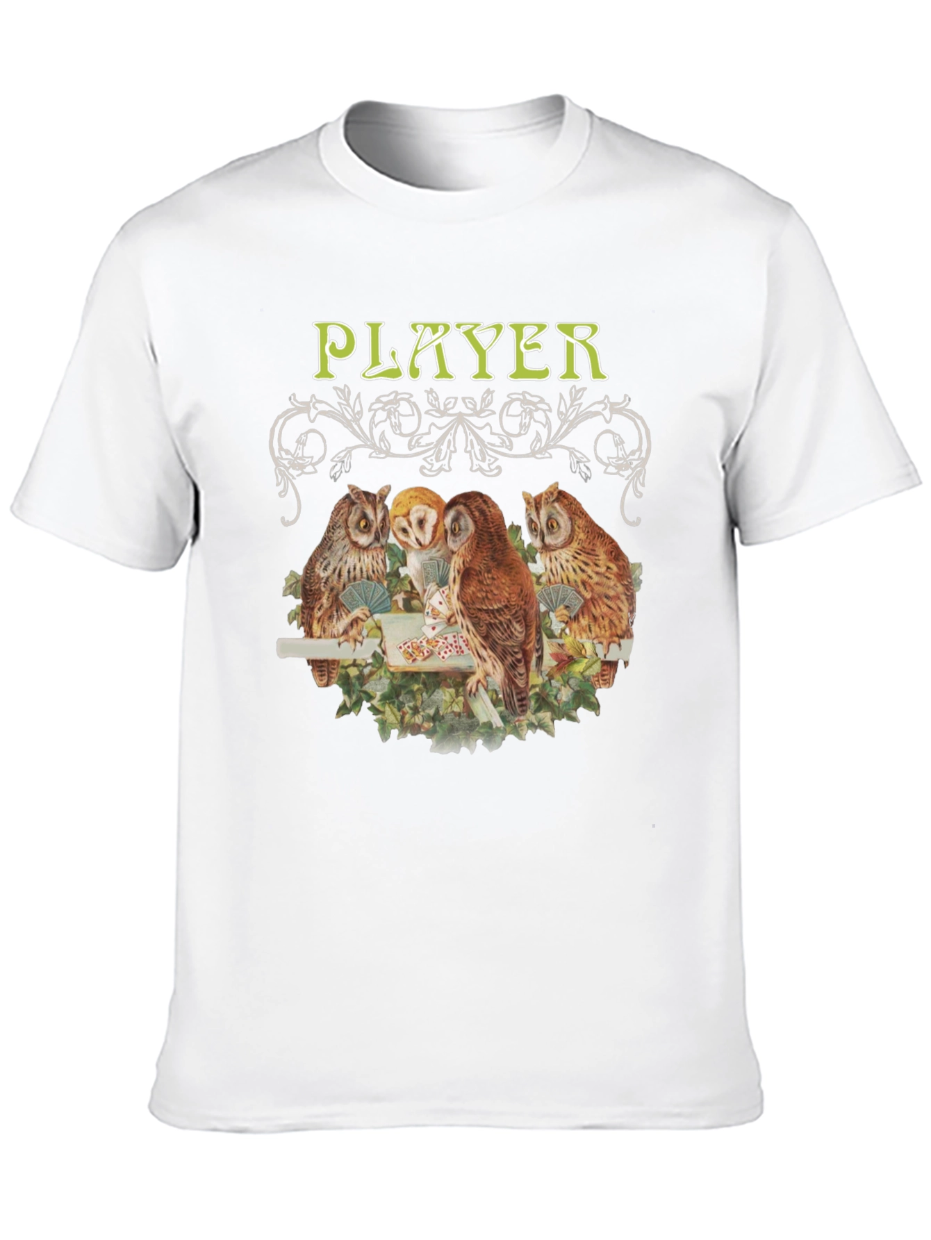 Black Owl Player Graphic Tee - Novelty Design view 10