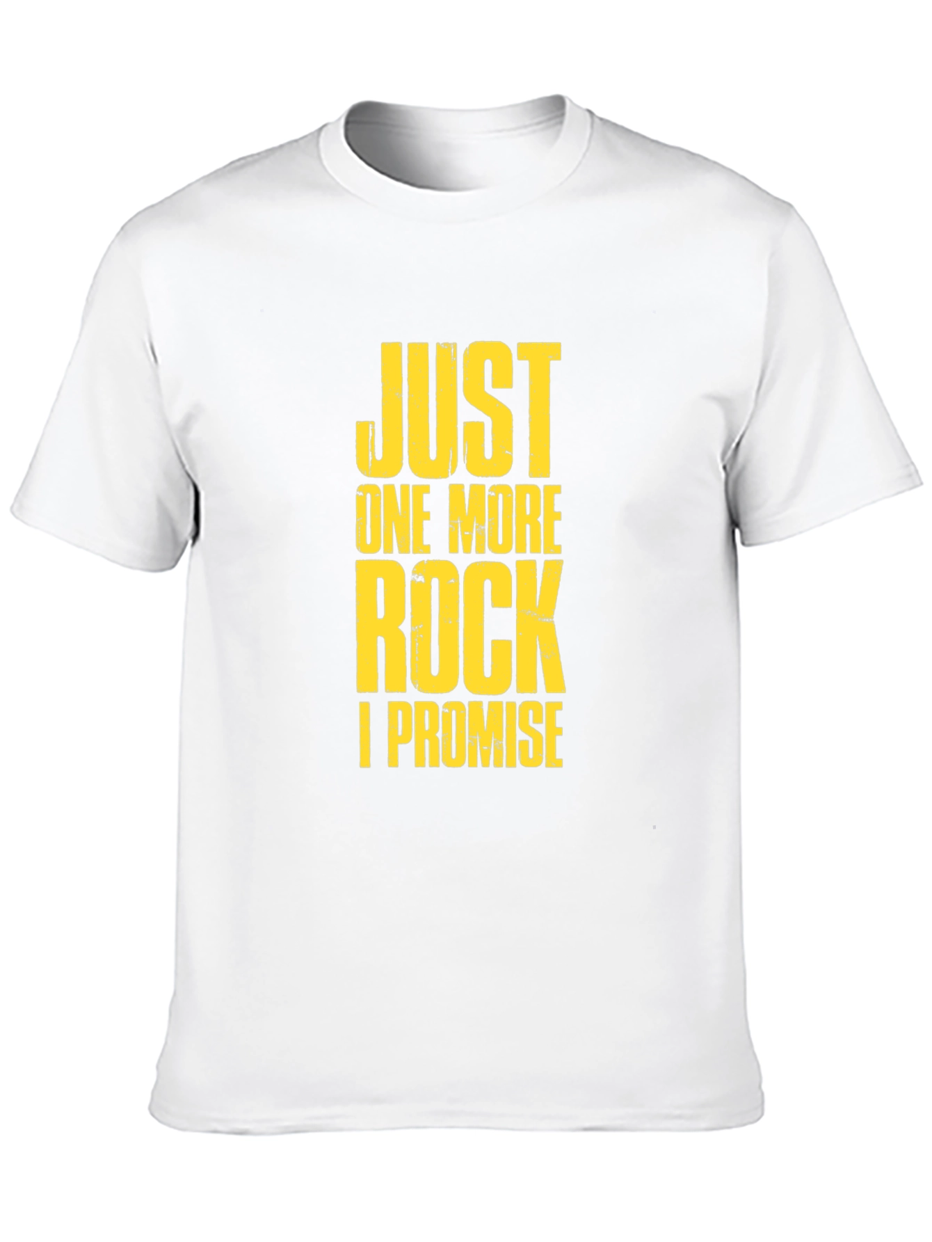 Black Just One More Rock T-Shirt - Funny Rock Lover Tee view 10