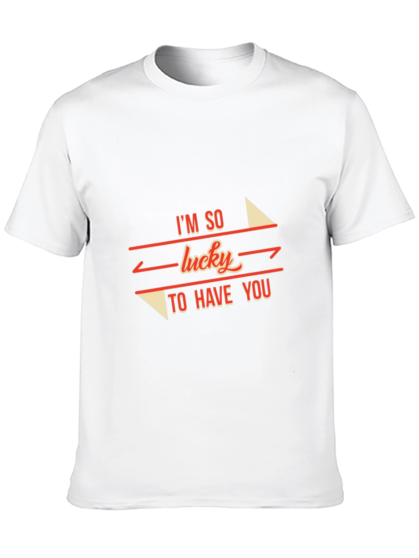 Black I'm So Lucky To Have You Graphic Black T-Shirt view 10