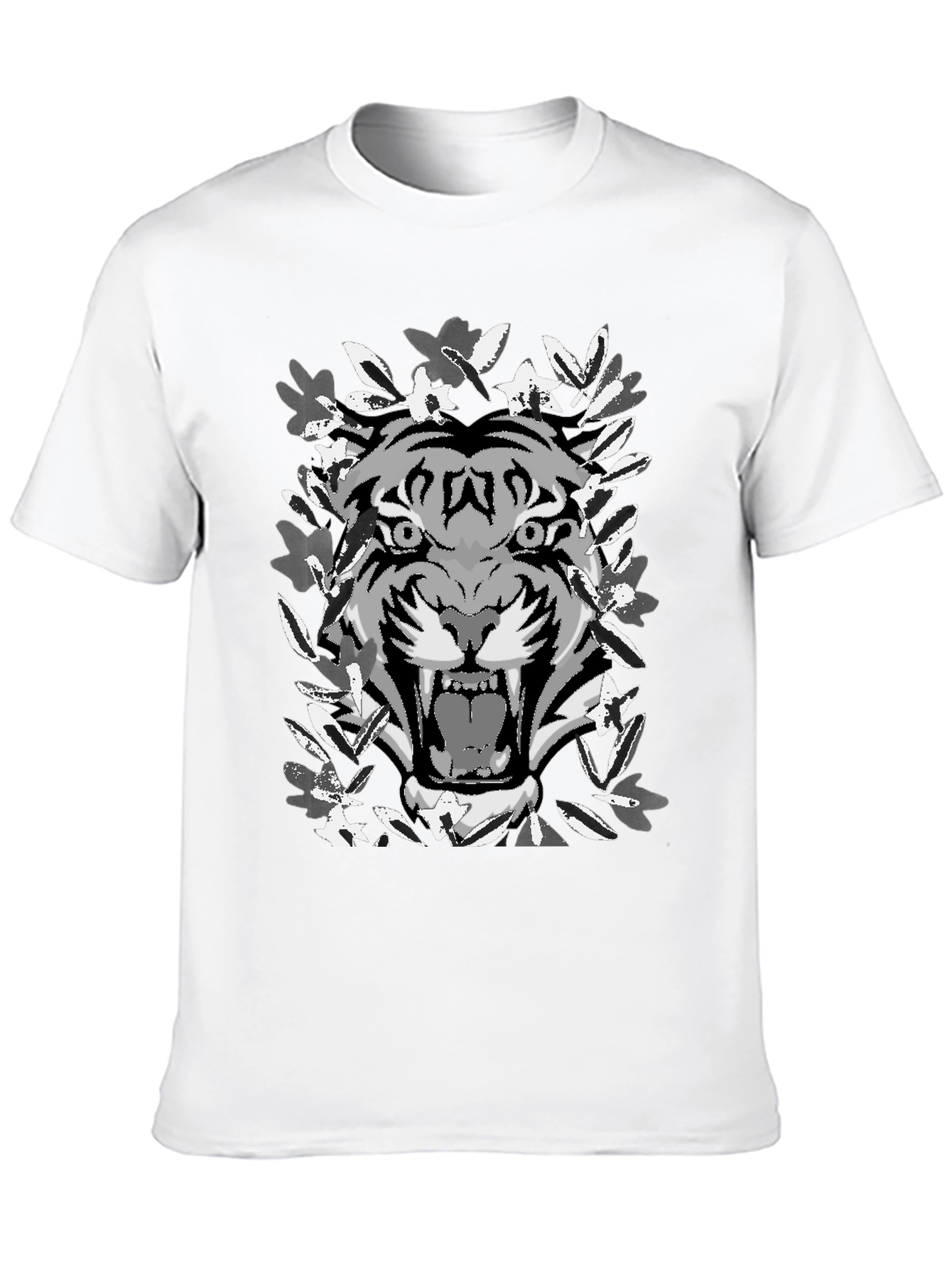 Black Tiger Graphic Black T-Shirt view 10