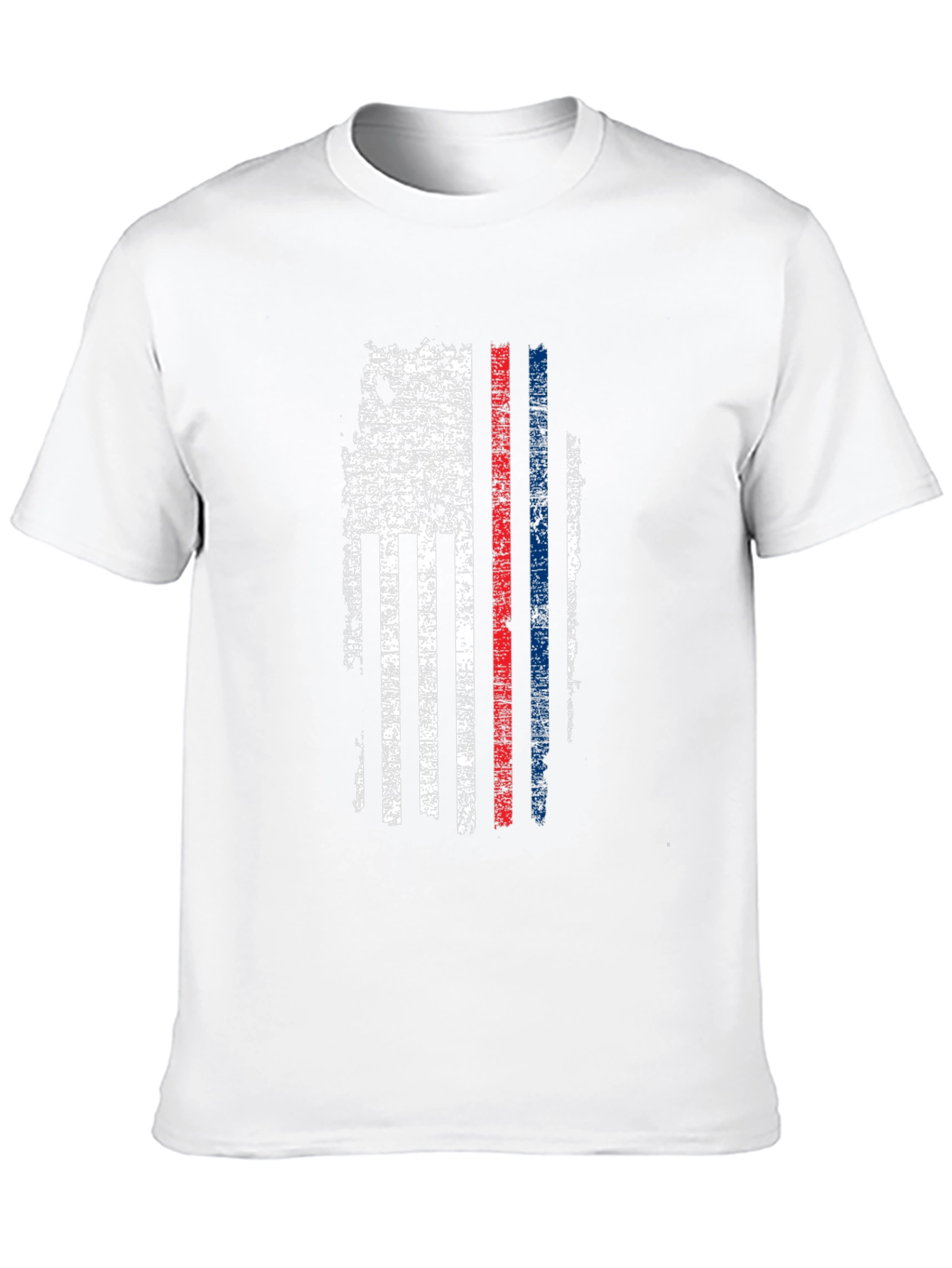 Distressed American Flag Thin Line T-Shirt - 10