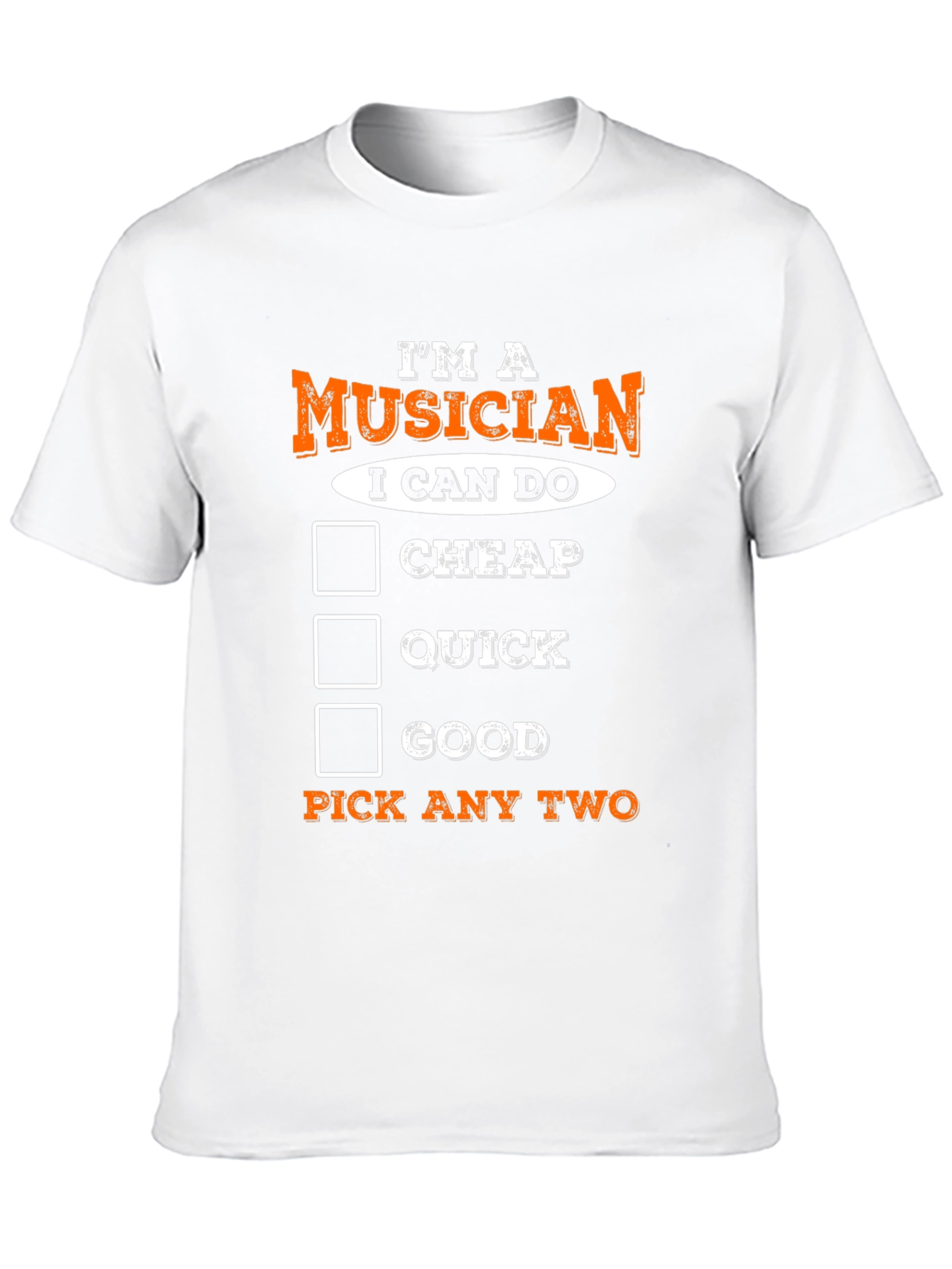 Black Musician Pick Two T-Shirt Funny Music Tee view 10