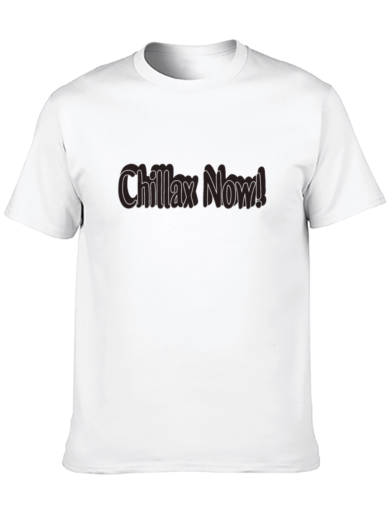 Black Chillax Now! Men's Black Graphic Tee view 10