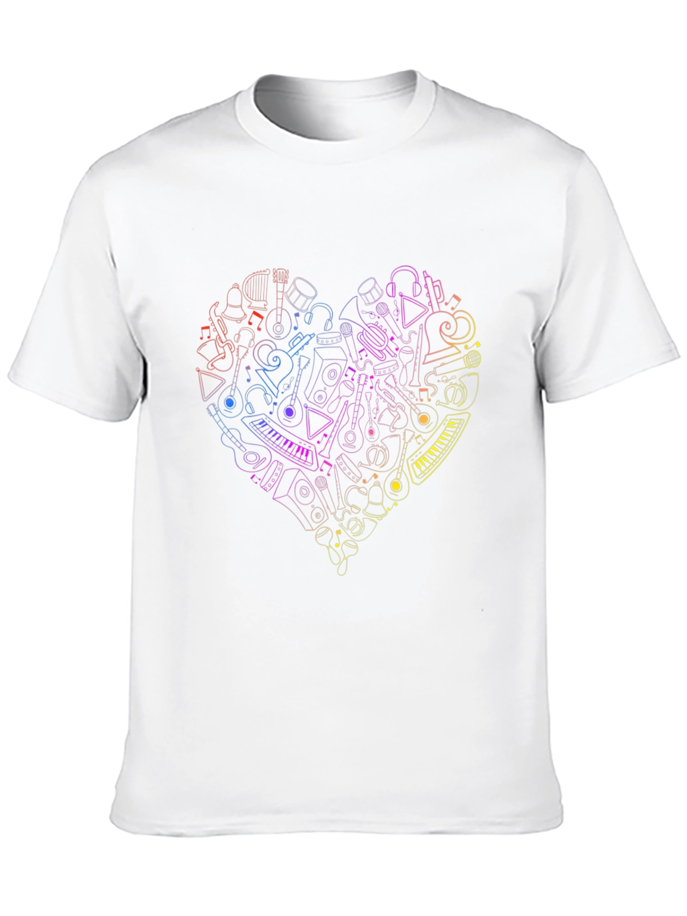 Black Musical Heart Graphic T-Shirt - Black view 10