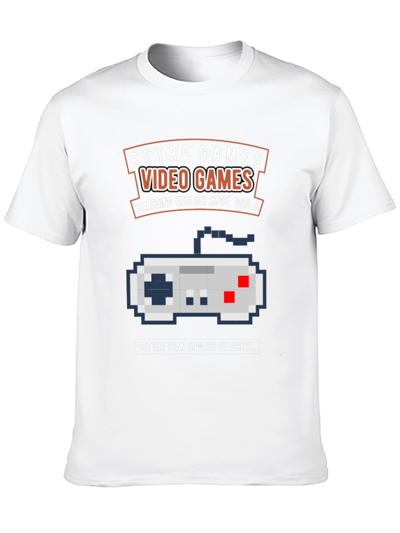 Black Retro Video Games T-Shirt - English Teacher view 10