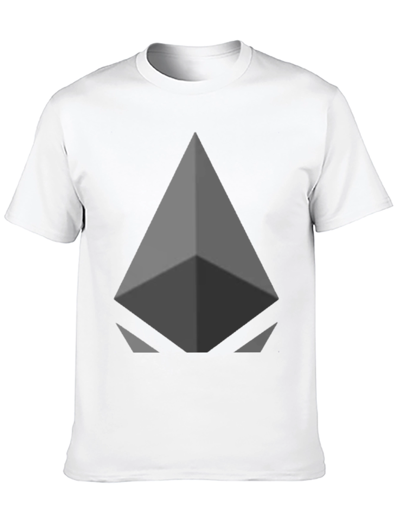 Black Geometric Graphic Print Crew Neck T-Shirt view 10