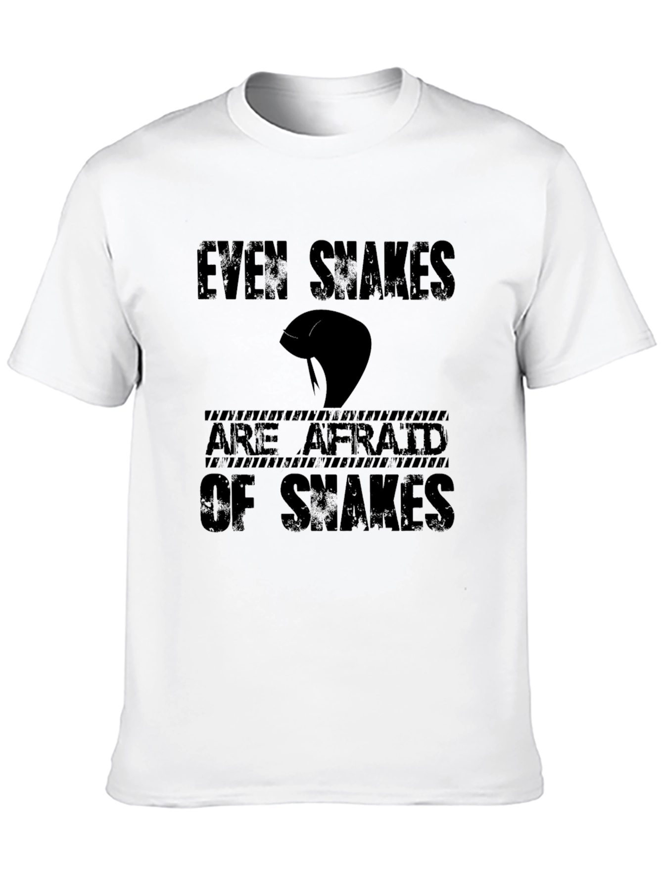 Black Even Snakes Are Afraid T-Shirt view 10