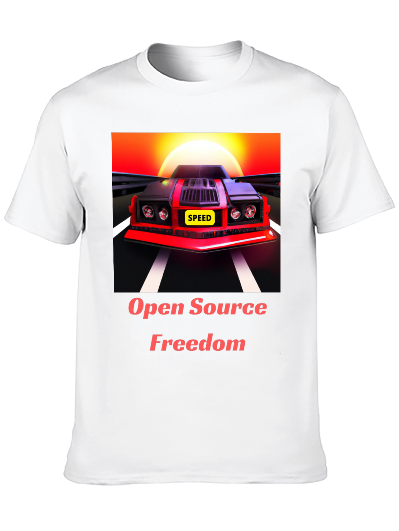 Black Open Source Freedom Graphic Tee view 10