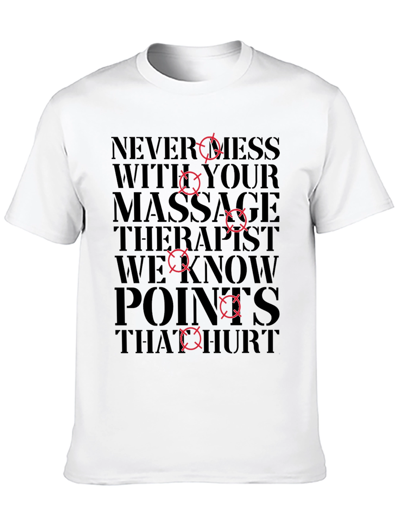 Black Massage Therapist Funny T-Shirt view 10