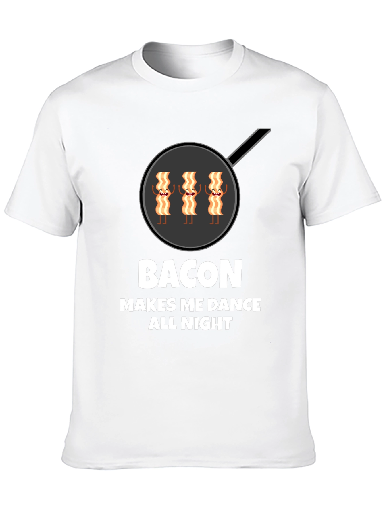 Black Bacon Makes Me Dance All Night Graphic T-Shirt view 10