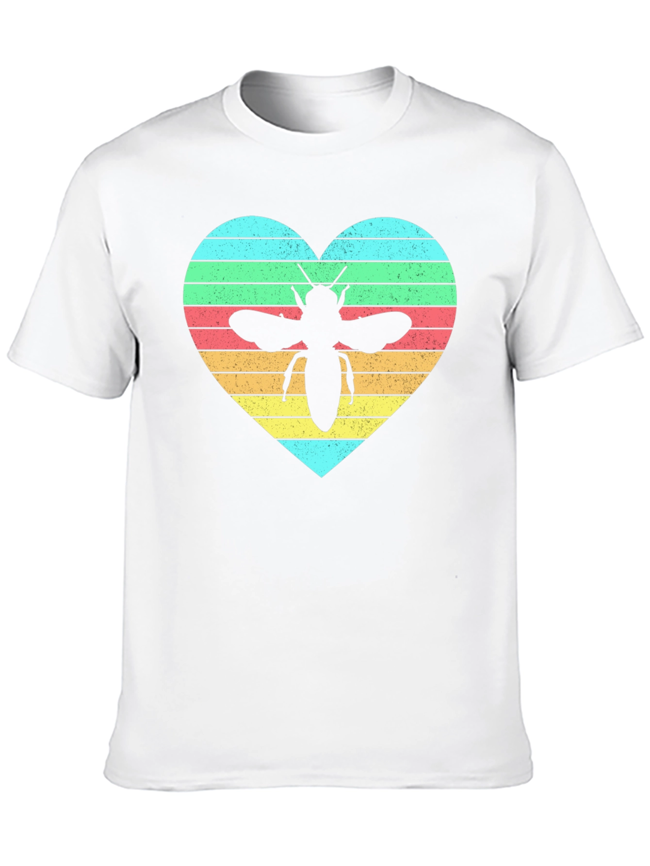 Black Bee Heart T-Shirt - Black, Short Sleeve, Graphic Tee view 10