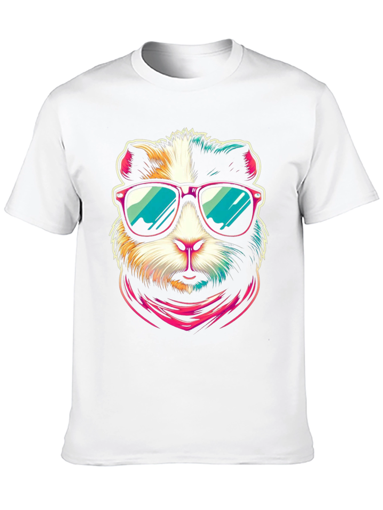 Black Cool Guinea Pig Graphic Tee view 10