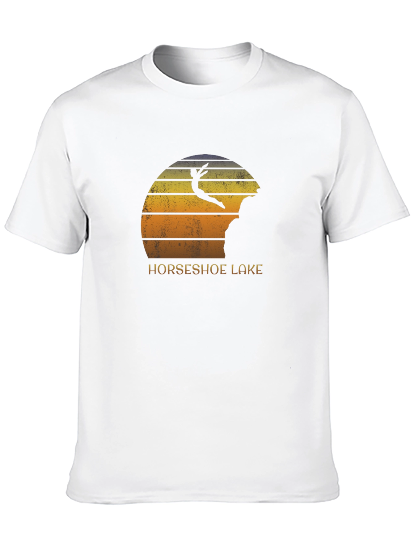 Black Horseshoe Lake Cliff Diver Black T-Shirt view 10