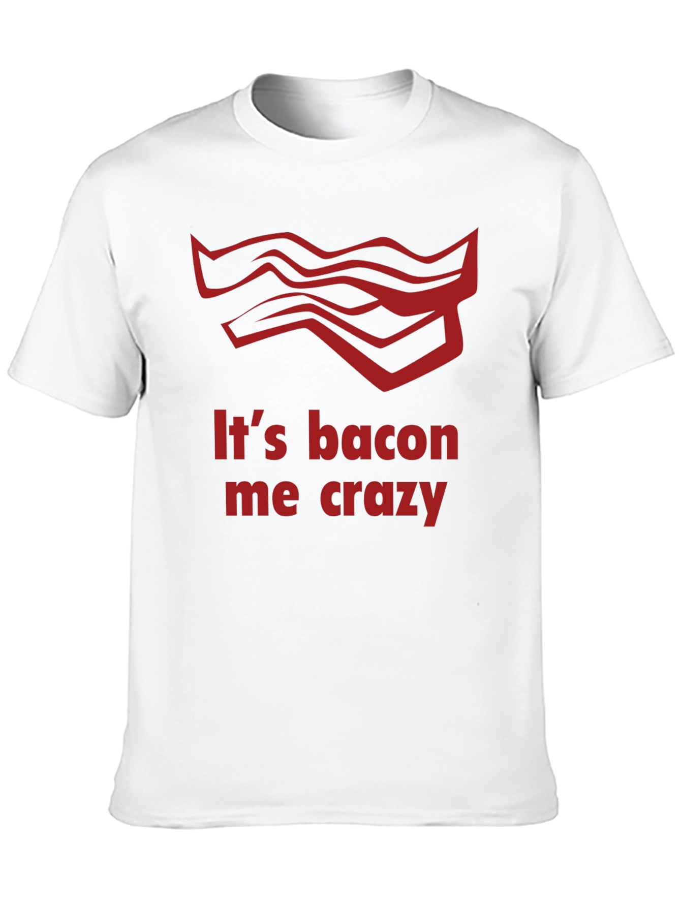 Black It's Bacon Me Crazy T-Shirt view 10