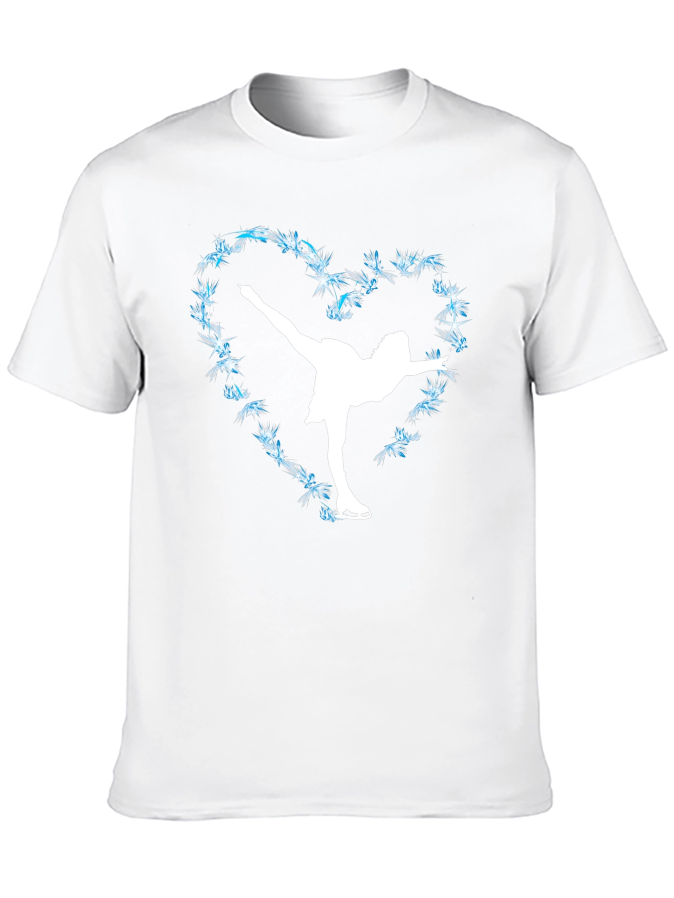 Black Ice Skating Heart T-Shirt - Figure Skater Tee view 10