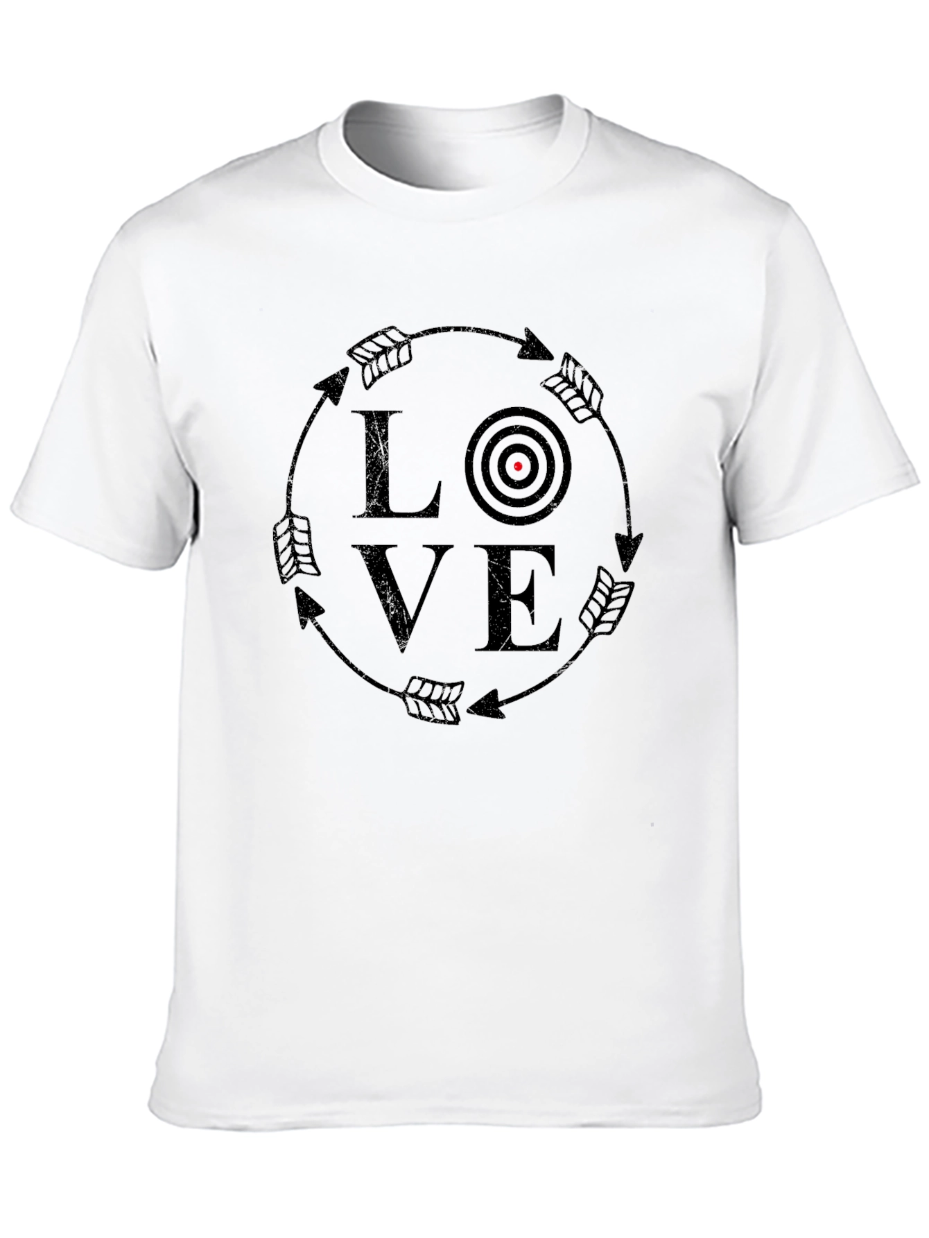Black Love Target Arrow Graphic T-Shirt view 10