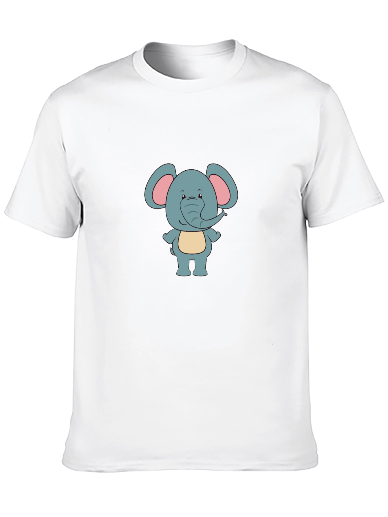 Black Cute Elephant Graphic Black T-Shirt view 10