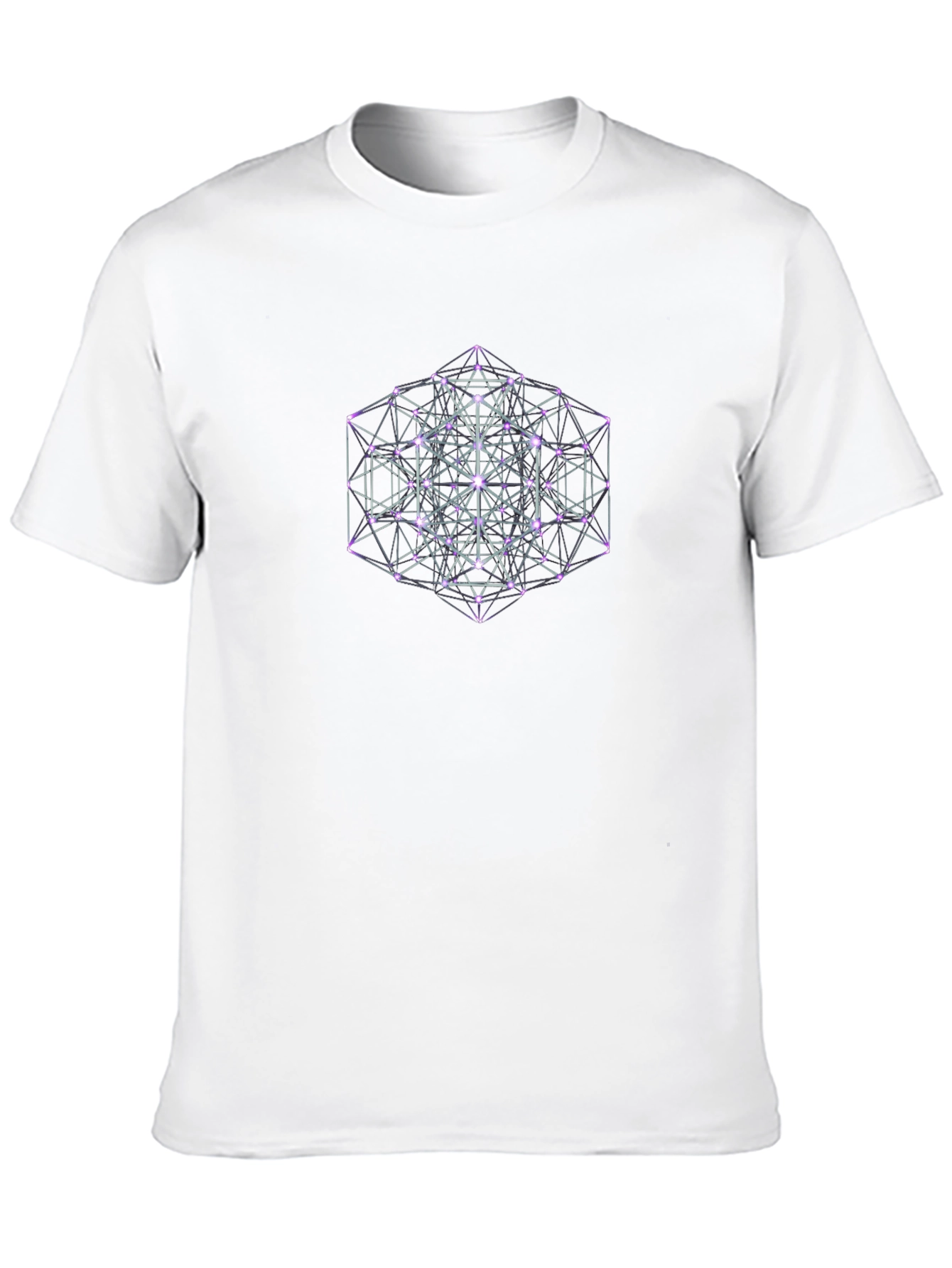 Black Geometric Art Black T-Shirt view 10