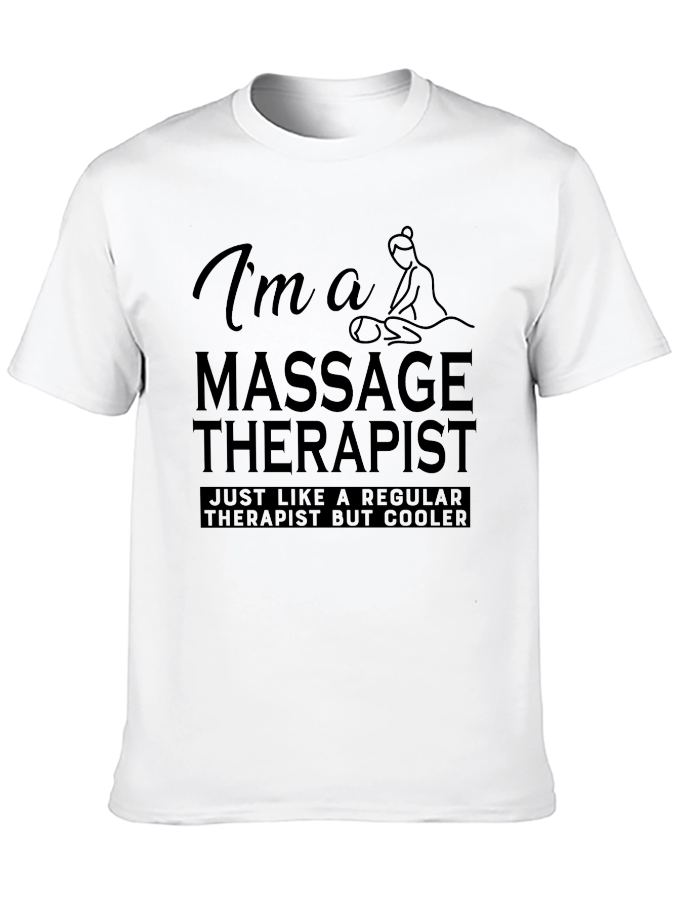 Black Massage Therapist Funny T-Shirt view 10