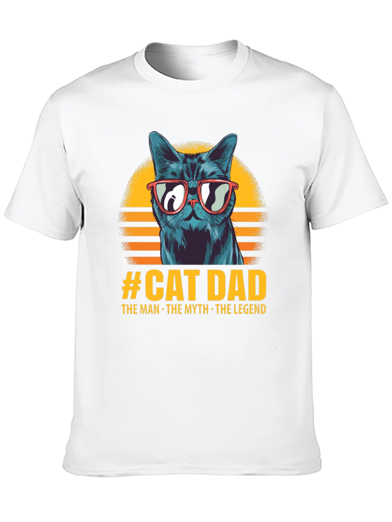 Black Cat Dad T-Shirt - The Man, The Myth, The Legend view 10