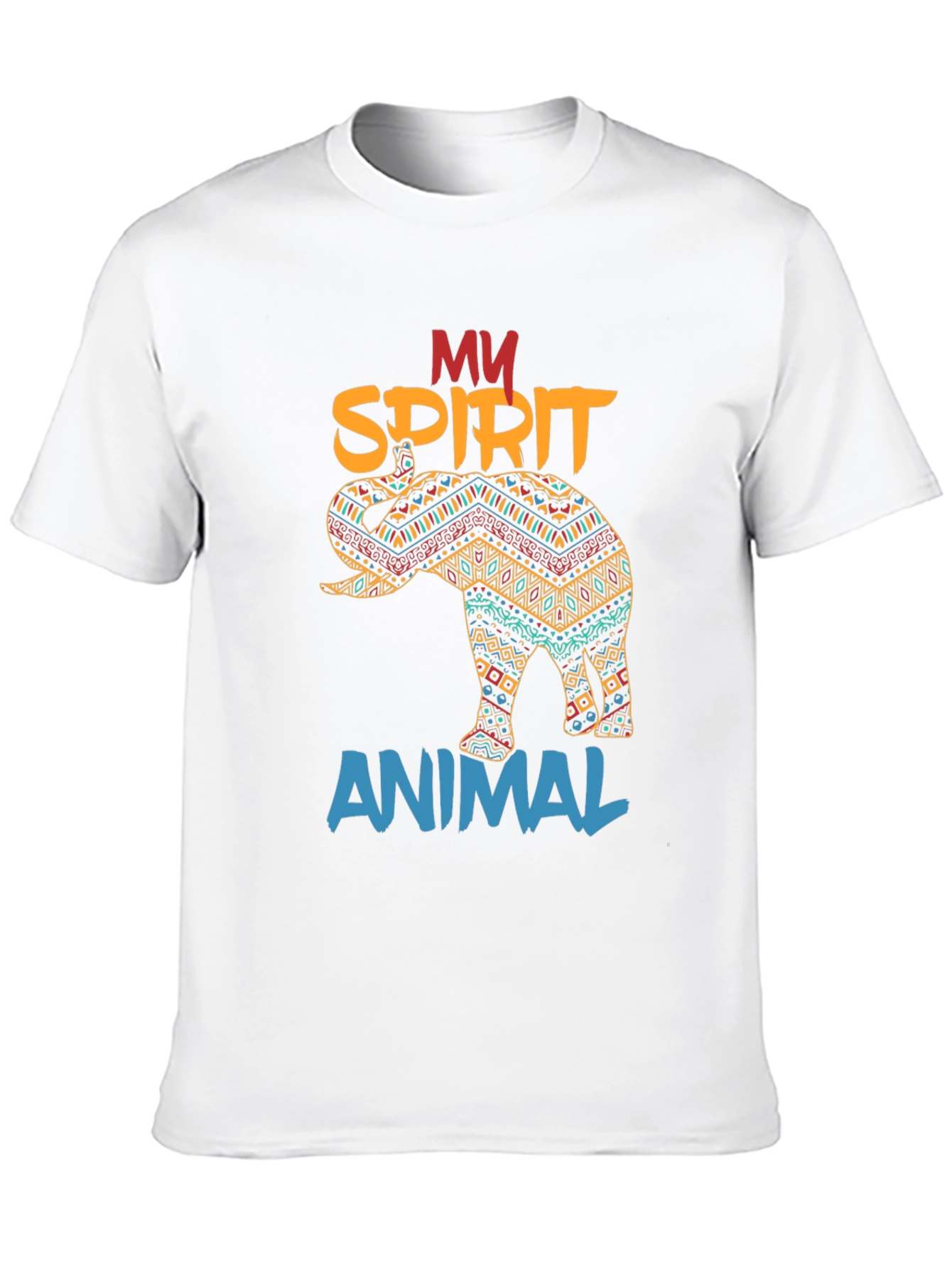 Black Elephant Spirit Animal Graphic T-Shirt view 10