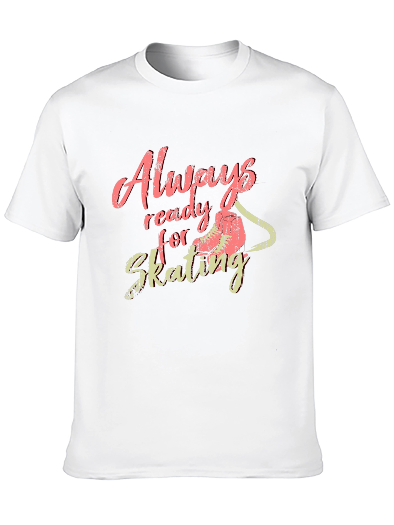 Black Always Ready for Skating Graphic T-Shirt view 10