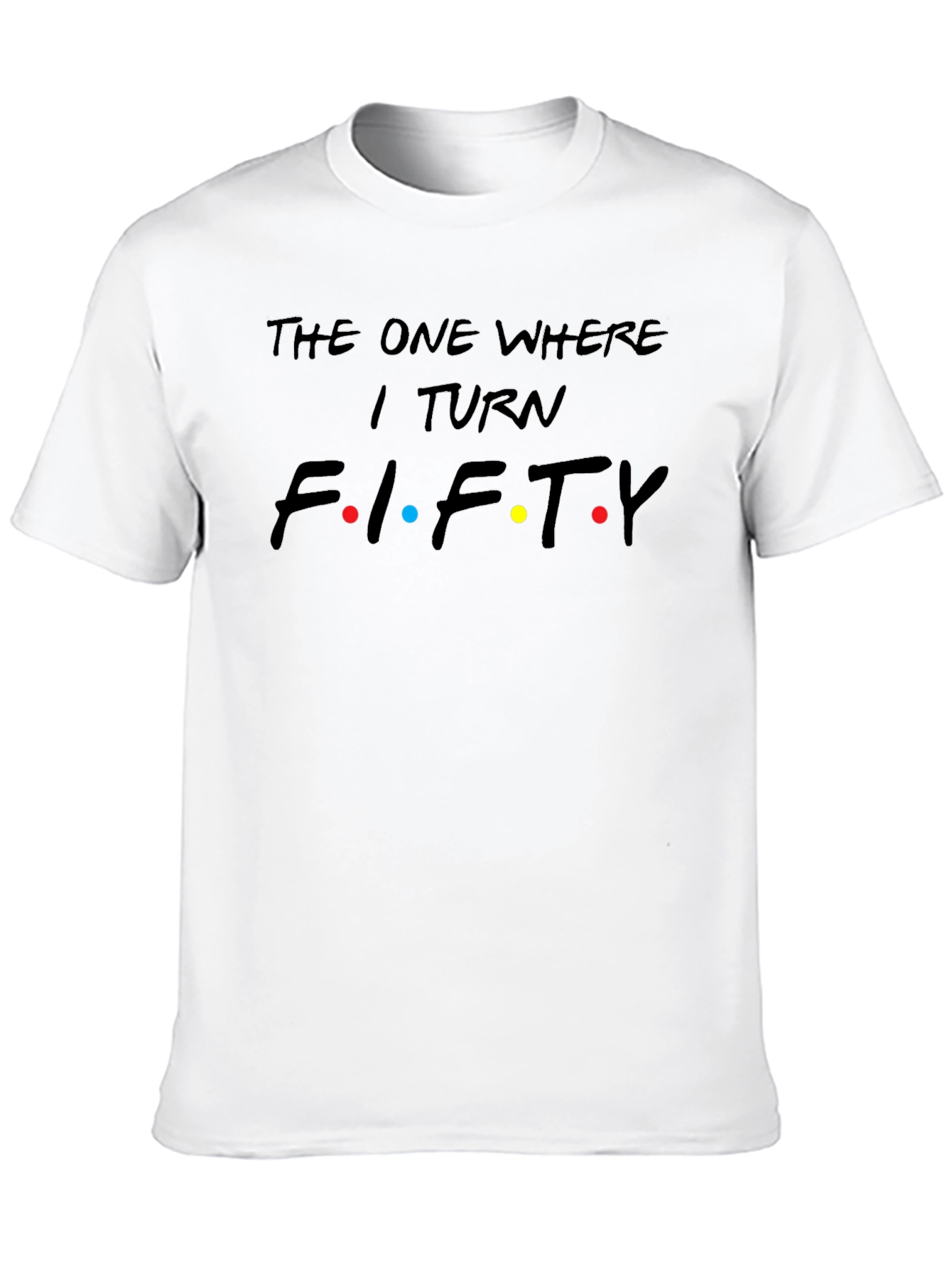 Black Funny 50th Birthday 'Friends' Style T-Shirt view 10