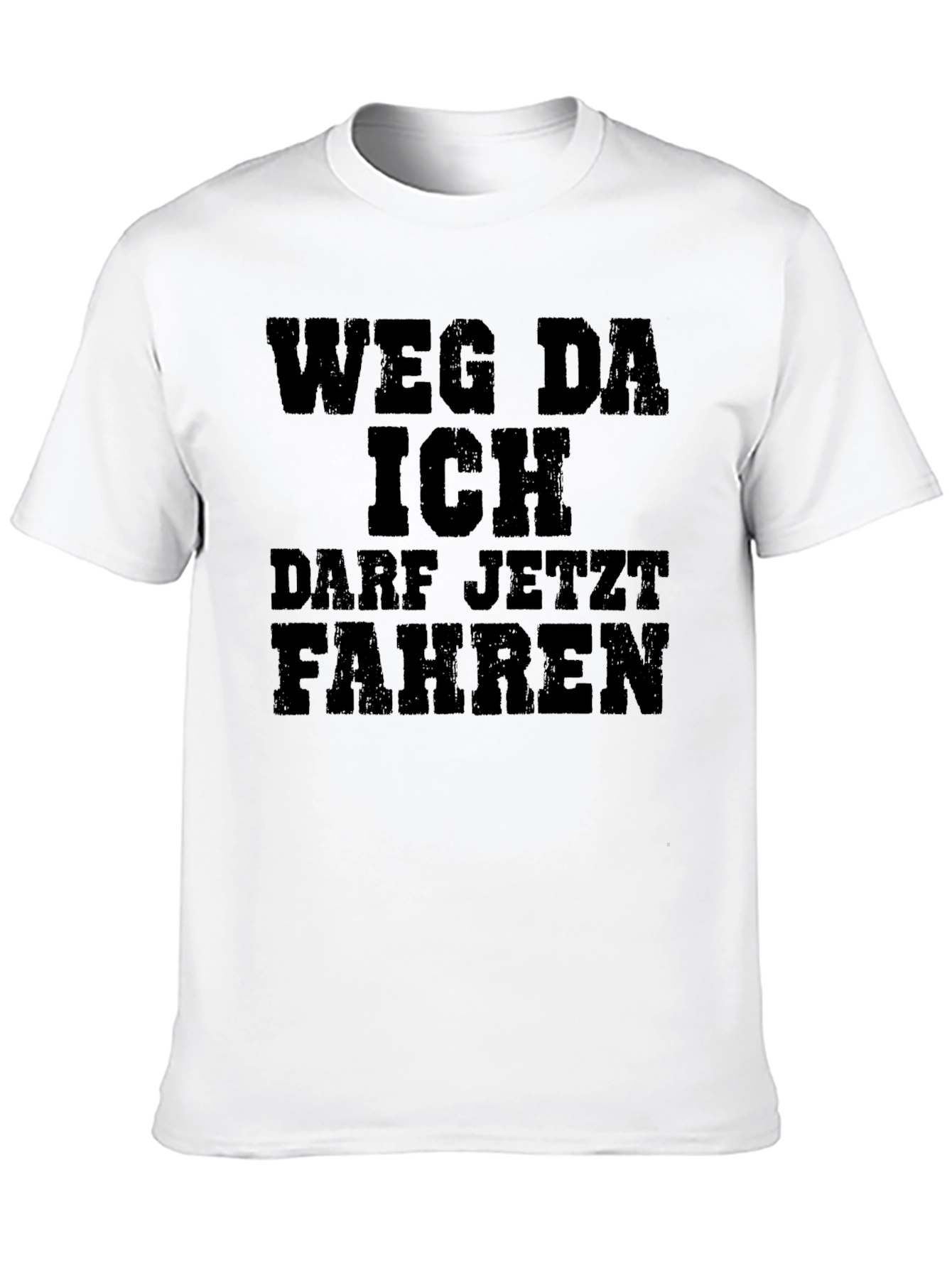 Black Weg Da Ich Darf Jetzt Fahren Graphic Tee - Novelty German Saying Shirt view 10