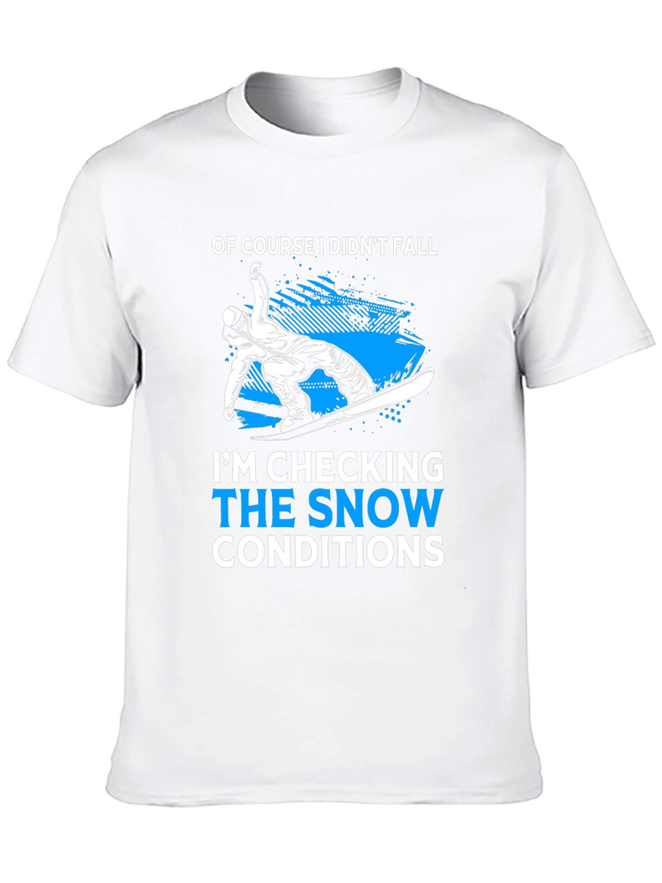 Black Funny Snowboarding T-Shirt - Snow Conditions Check view 10