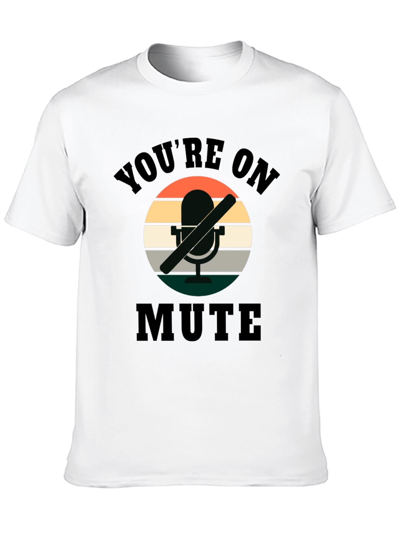 Black You're on Mute Retro Graphic Tee view 10