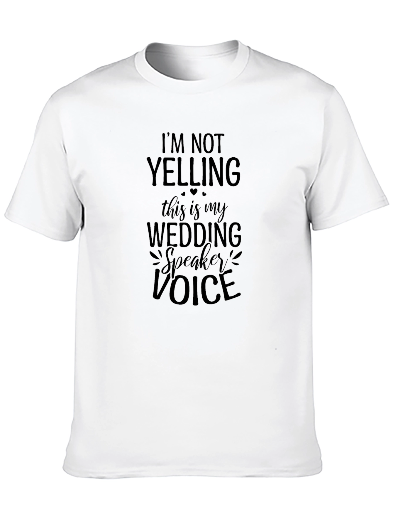 Black Wedding Speaker Voice T-Shirt - Funny Wedding Tee view 10