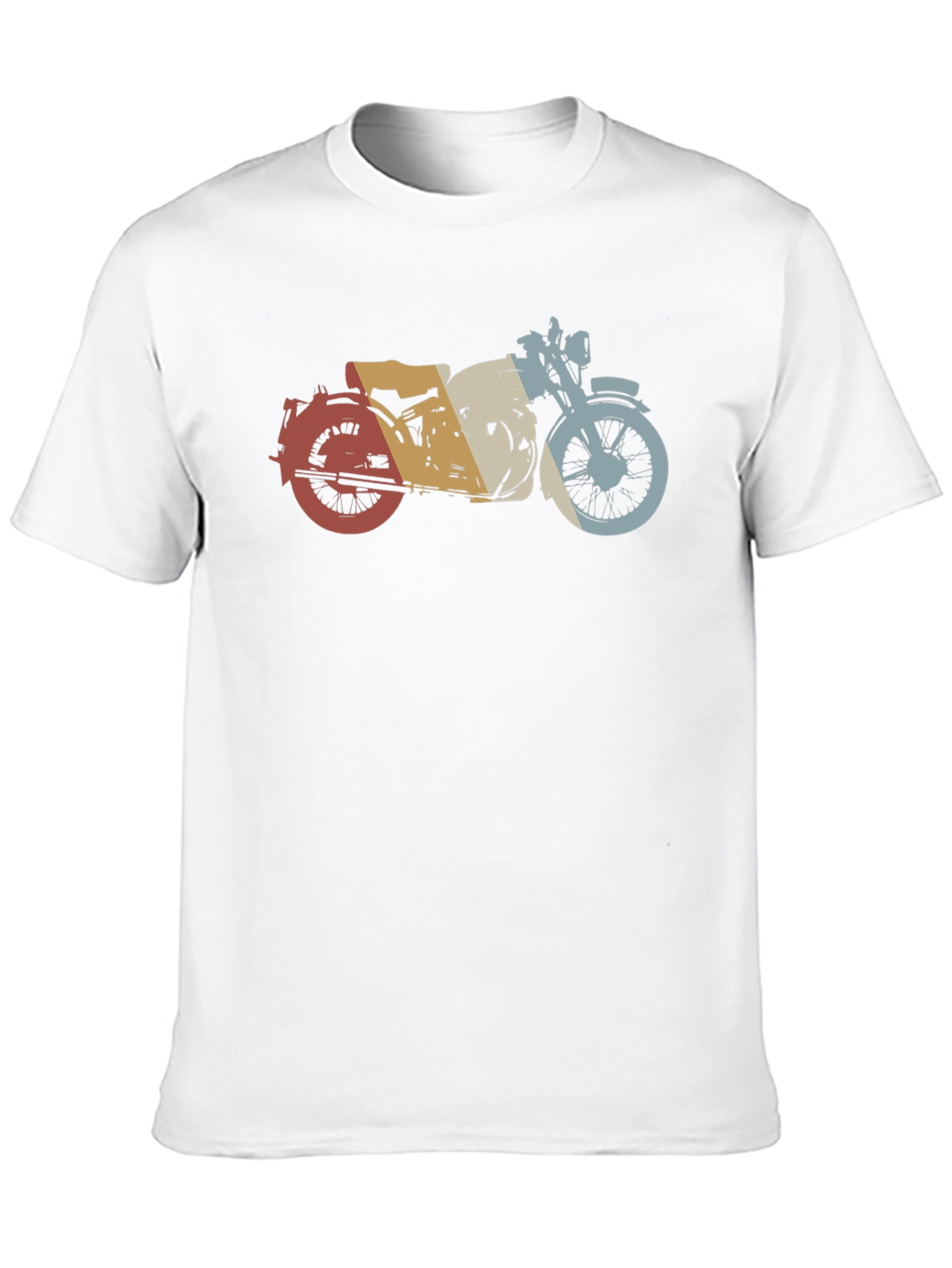 Black Retro Motorcycle Graphic Tee - Vintage Style Black T-Shirt view 10