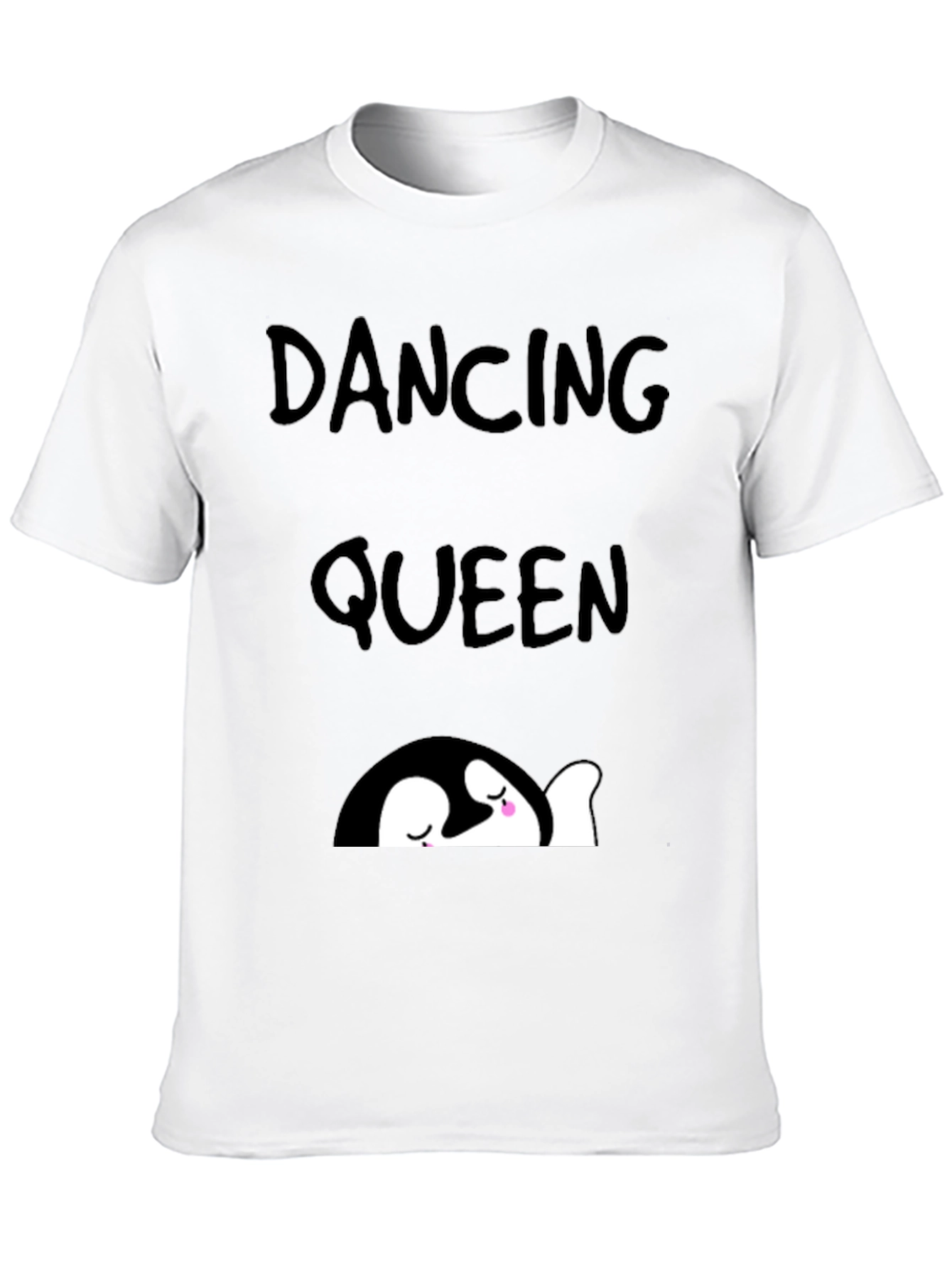 Black Dancing Queen Penguin Graphic Tee view 10