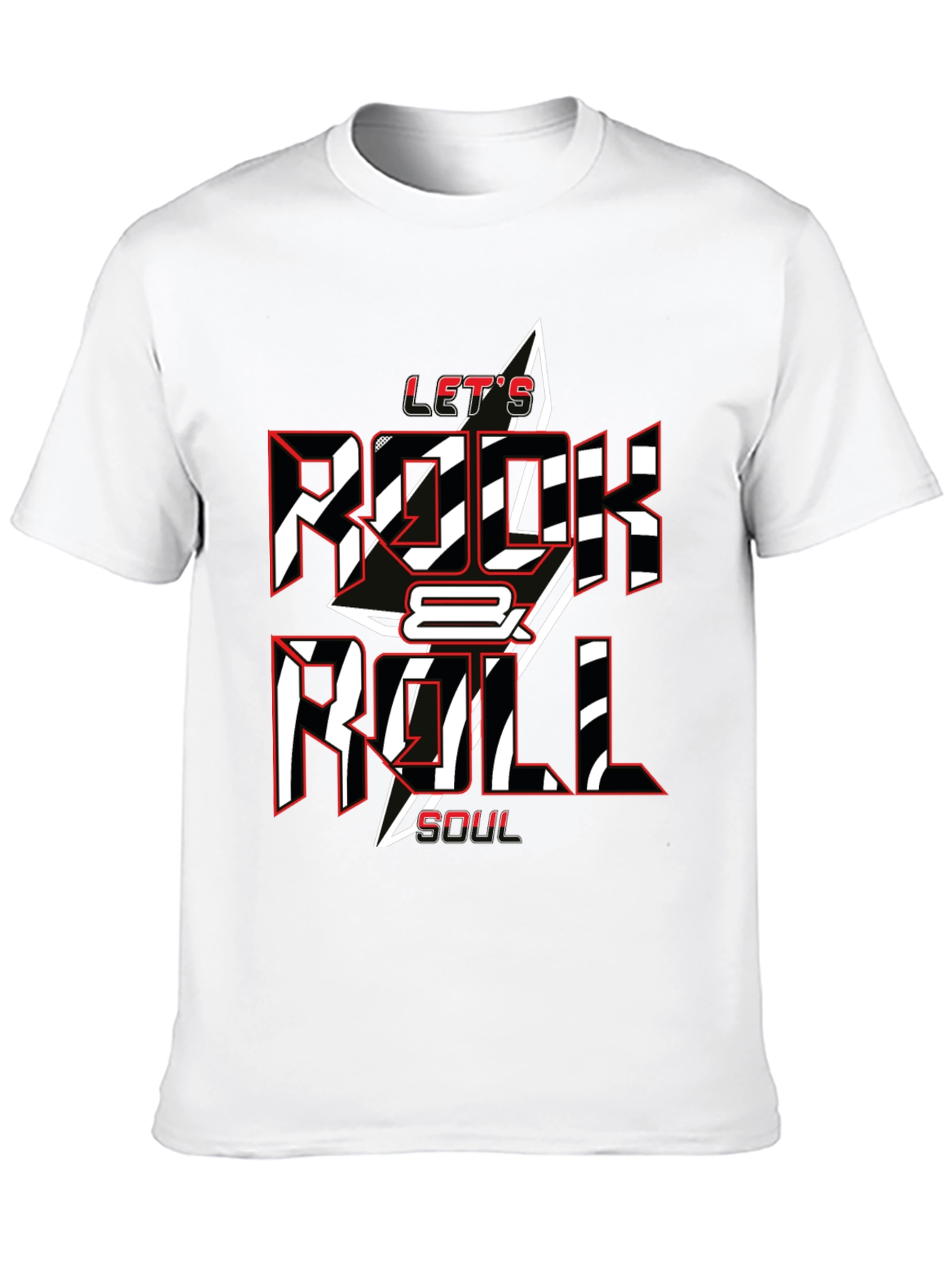 Black Let's Rock & Roll Soul Black Graphic Tee view 10