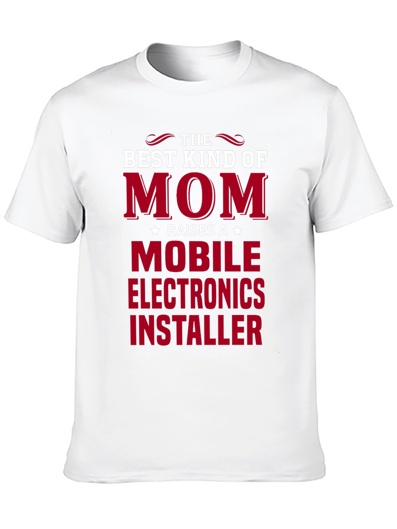 Black Best Kind of Mom Mobile Electronics Installer T-Shirt view 10