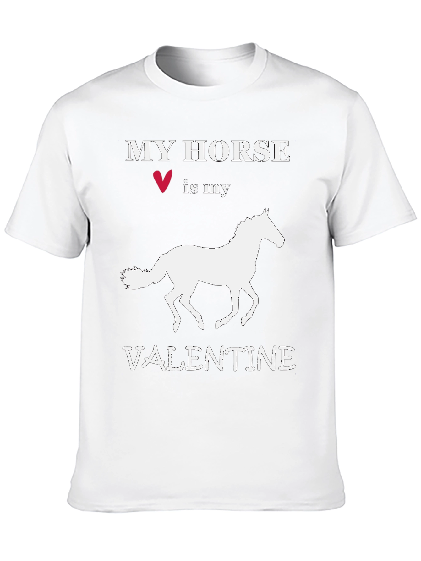 Black My Horse is My Valentine T-Shirt view 10