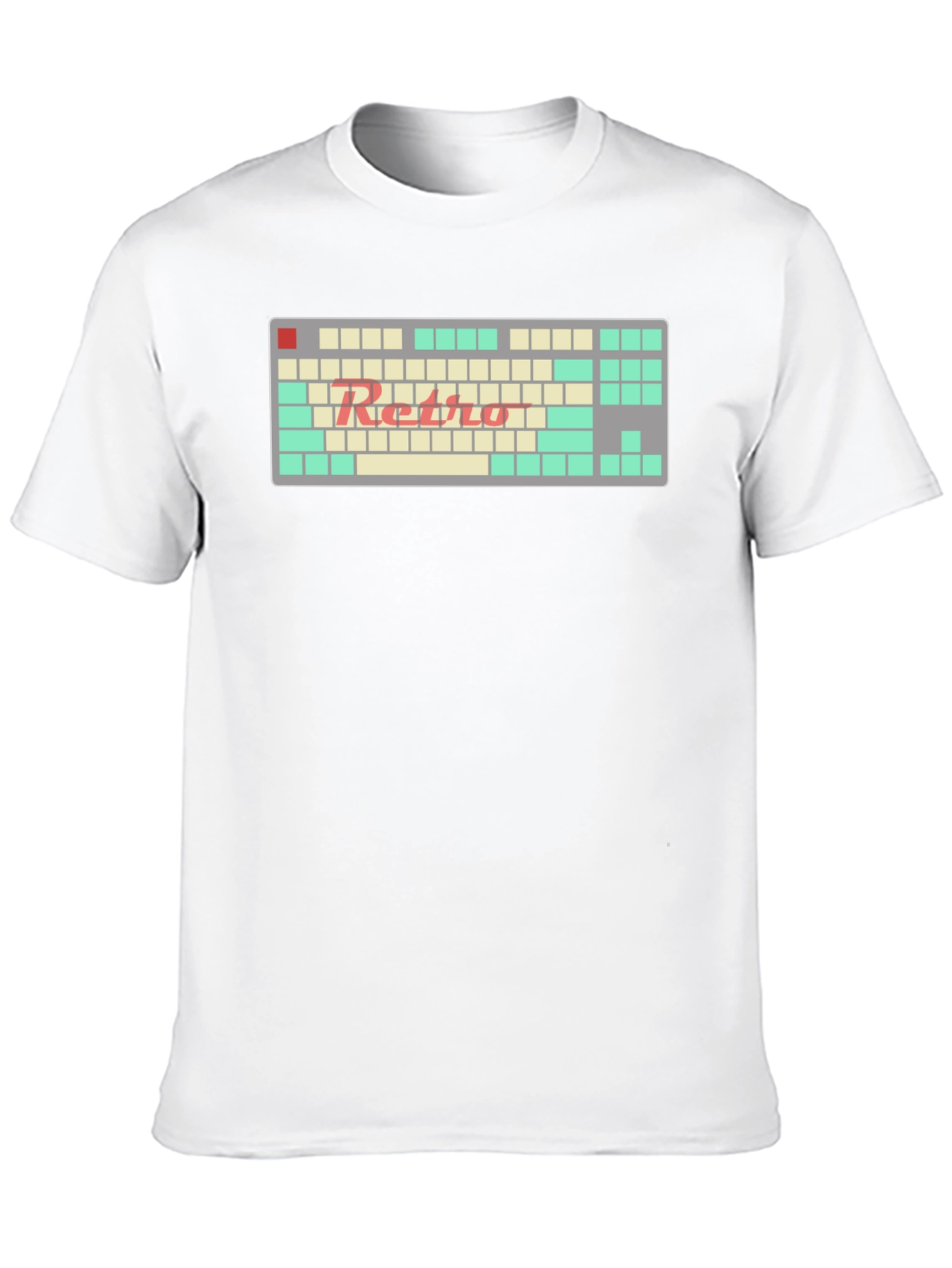 Black Retro Keyboard T-Shirt - Gamer Style view 10